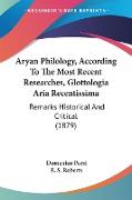 Aryan Philology, According To The Most Recent Researches, Glottologia Aria Recentissima