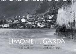 Limone sul Garda schwarzweiß (Wandkalender 2022 DIN A2 quer)