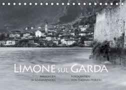 Limone sul Garda schwarzweiß (Tischkalender 2022 DIN A5 quer)