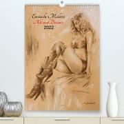 Erotische Malerei - Akt und Dessous (Premium, hochwertiger DIN A2 Wandkalender 2022, Kunstdruck in Hochglanz)