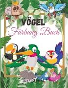 Vögel Malbuch für Kinder