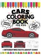 Cars Coloring Book for Kids from 3 Angles, 150 Pages: Interesting Facts about Cars + Positive Affirmations