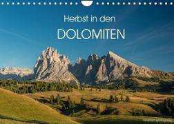 Herbst in den Dolomiten (Wandkalender 2022 DIN A4 quer)