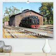 Sächsische Dampfeisenbahnen 2022 (Premium, hochwertiger DIN A2 Wandkalender 2022, Kunstdruck in Hochglanz)