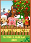 FARM ANIMALS COLORING BOOK FOR KIDS
