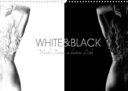 White and Black - Weibliche Formen in hartem Licht (Wandkalender 2022 DIN A3 quer)