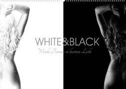 White and Black - Weibliche Formen in hartem Licht (Wandkalender 2022 DIN A2 quer)