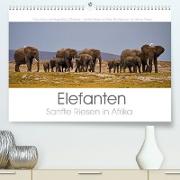 Elefanten - Sanfte Riesen in Afrika (Premium, hochwertiger DIN A2 Wandkalender 2022, Kunstdruck in Hochglanz)