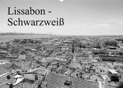 Lissabon - Schwarzweiß (Wandkalender 2022 DIN A2 quer)