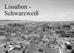 Lissabon - Schwarzweiß (Tischkalender 2022 DIN A5 quer)