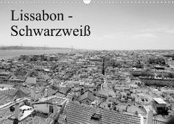 Lissabon - Schwarzweiß (Wandkalender 2022 DIN A3 quer)