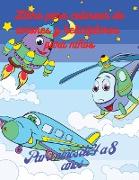 Libro para colorear de aviones y helicópteros para niños