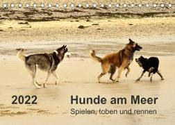 Hunde am Meer - Spielen, toben und rennen (Tischkalender 2022 DIN A5 quer)