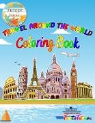 Travel Around The World Coloring Book