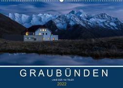 Graubünden - Land der 150 TälerCH-Version (Wandkalender 2022 DIN A2 quer)