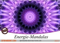 Energie - Mandalas, Spiritualität durch die Farbe Lila (Wandkalender 2022 DIN A2 quer)