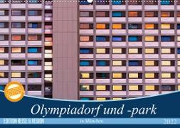 Olympiadorf und -park in München (Wandkalender 2022 DIN A2 quer)