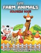 Cute Farm Animals Coloring Book