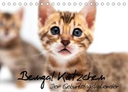 Bengal Kätzchen - Der Geburtstagskalender (Tischkalender 2022 DIN A5 quer)