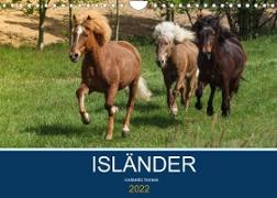 Isländer - icelandic horses (Wandkalender 2022 DIN A4 quer)