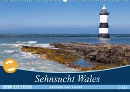 Sehnsucht Wales - Collagen eines Landes (Wandkalender 2022 DIN A2 quer)