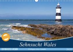 Sehnsucht Wales - Collagen eines Landes (Wandkalender 2022 DIN A3 quer)