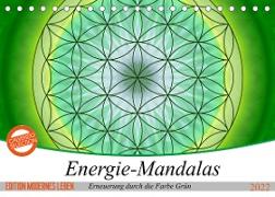 Energie - Mandalas in Grün, Erneuerung durch die Farbe Grün (Tischkalender 2022 DIN A5 quer)