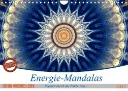 Energie-Mandalas in blau (Wandkalender 2022 DIN A4 quer)
