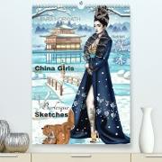 China Girls - Burlesque Sketches (Premium, hochwertiger DIN A2 Wandkalender 2022, Kunstdruck in Hochglanz)