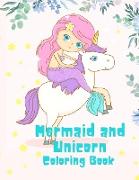 Mermaid and Unicorn Coloring Book