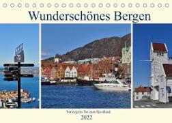 Wunderschönes Bergen. Norwegens Tor zum Fjordland (Tischkalender 2022 DIN A5 quer)