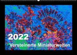 Versteinerte Miniaturwelten - Farbenspiele auf Solnhofener Plattenkalk (Wandkalender 2022 DIN A2 quer)