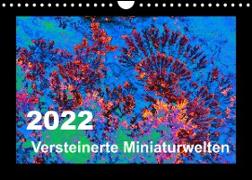 Versteinerte Miniaturwelten - Farbenspiele auf Solnhofener Plattenkalk (Wandkalender 2022 DIN A4 quer)