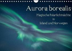Aurora borealis - Magische Polarlichtnächte in Island und Norwegen (Wandkalender 2022 DIN A4 quer)