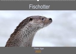 Fischotter, flinke Jäger (Wandkalender 2022 DIN A2 quer)