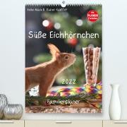 Süße Eichhörnchen (Premium, hochwertiger DIN A2 Wandkalender 2022, Kunstdruck in Hochglanz)