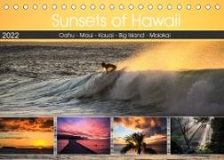 Sunsets of Hawaii (Tischkalender 2022 DIN A5 quer)