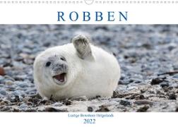 Robben - Lustige Bewohner Helgolands (Wandkalender 2022 DIN A3 quer)