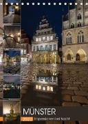 Münster - Impressionen bei Nacht (Tischkalender 2022 DIN A5 hoch)