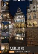 Münster - Impressionen bei Nacht (Wandkalender 2022 DIN A3 hoch)