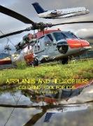 Airplanes and Helicopters Coloring Book for Kids