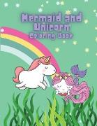 Mermaid and Unicorn Coloring Book