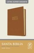 Santa Biblia Ntv, Letra Súper Gigante (Sentipiel, Café Claro, Letra Roja)