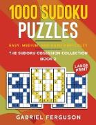 1000 Sudoku Puzzles Easy, Medium and Hard difficulty Large Print