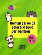 Animali carini da colorare libro per bambini