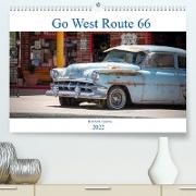 Go west Route 66 (Premium, hochwertiger DIN A2 Wandkalender 2022, Kunstdruck in Hochglanz)