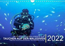 Die schönsten Korallenriffe zum Tauchen auf den Malediven (Wandkalender immerwährend DIN A4 quer)