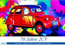 70 Jahre 2CV (Wandkalender 2022 DIN A2 quer)