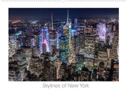 Skylines of New York (Wandkalender 2022 DIN A2 quer)