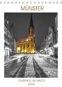Münster - erstrahlt bei Nacht (Tischkalender 2022 DIN A5 hoch)